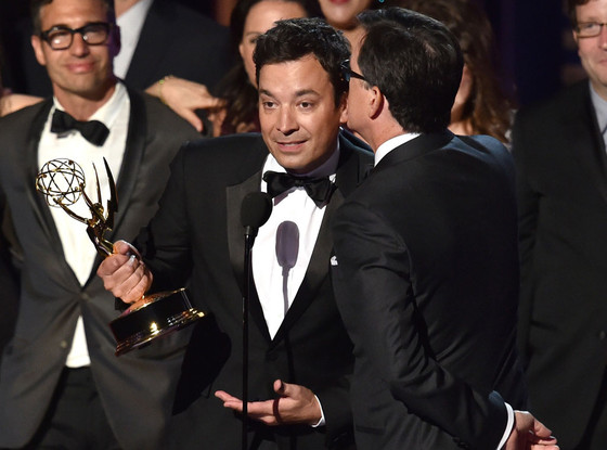Jimmy Fallon, Stephen Colbert, Emmy Awards 2014 Show Jimmy Fallon, Stephen Colbert, Emmy Awards 2014 Show